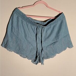 GAP Light Blue Drawstring Waist Shorts